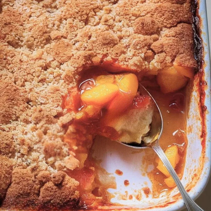 Easy peach cobbler recipe with cake mix